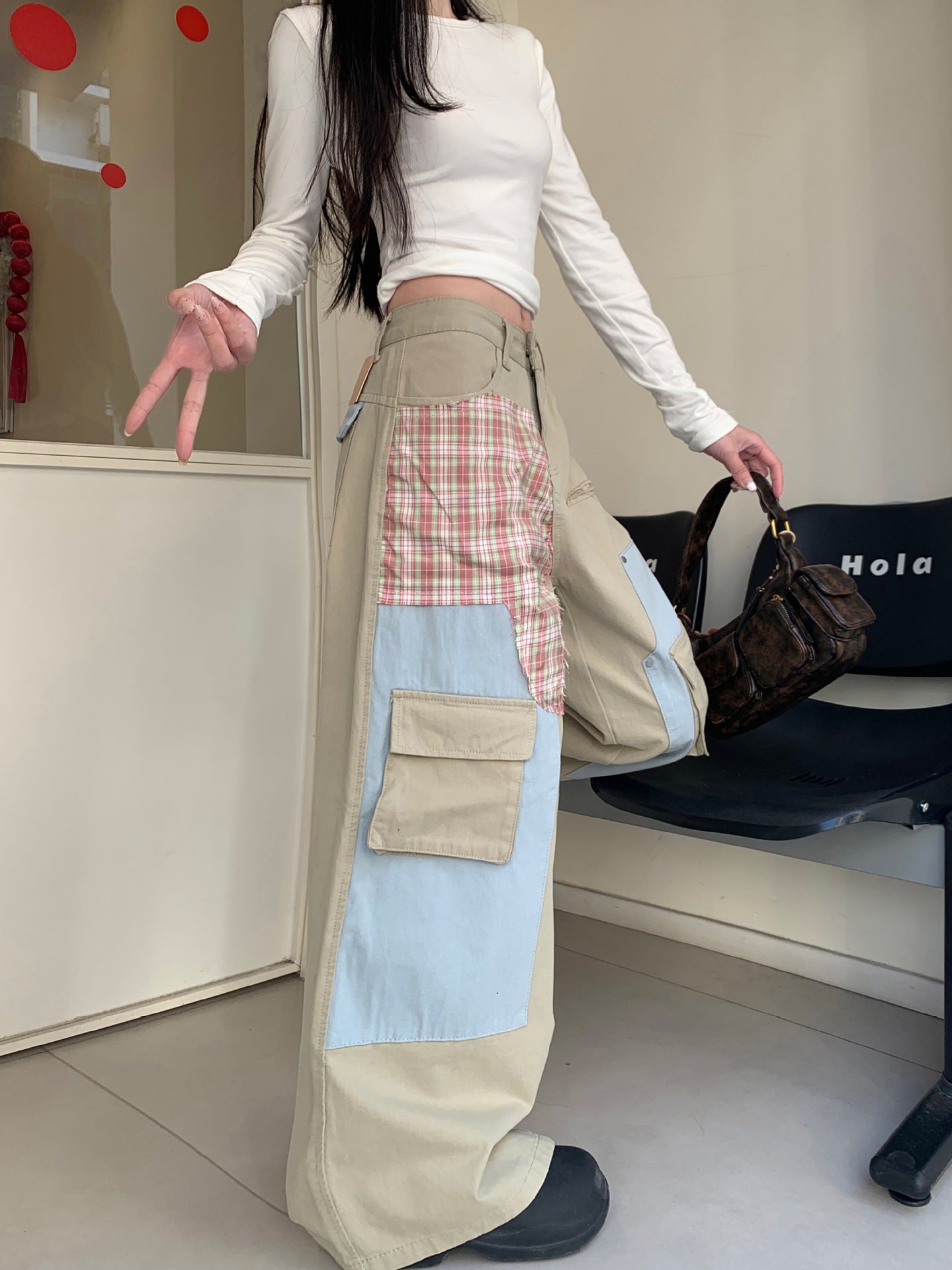 Wide Leg Draping  Pants