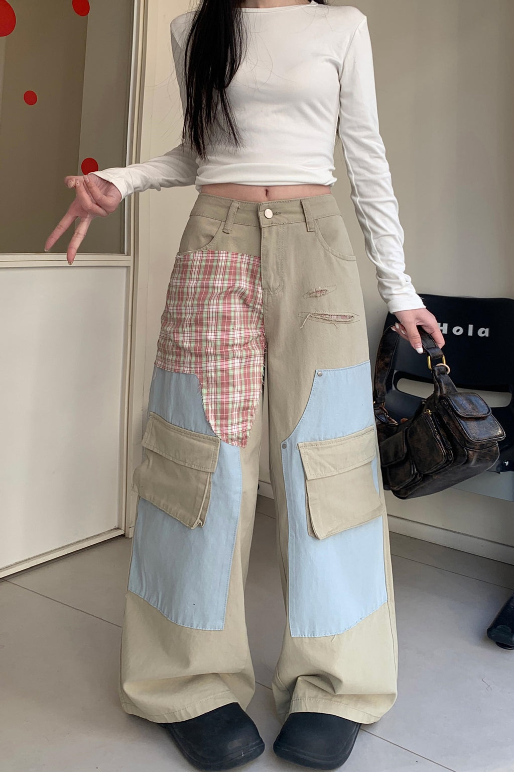 Wide Leg Draping  Pants