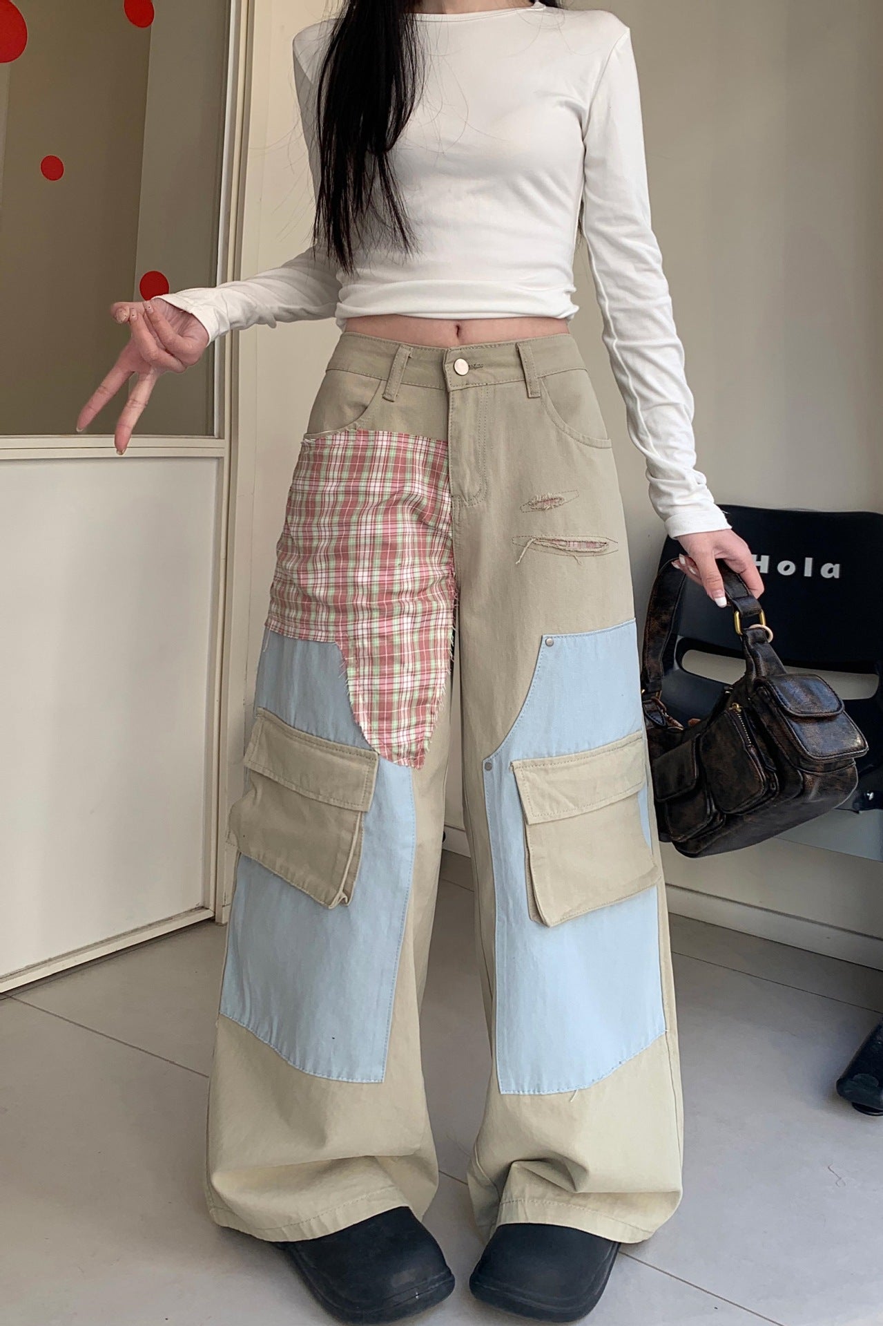 Wide Leg Draping  Pants