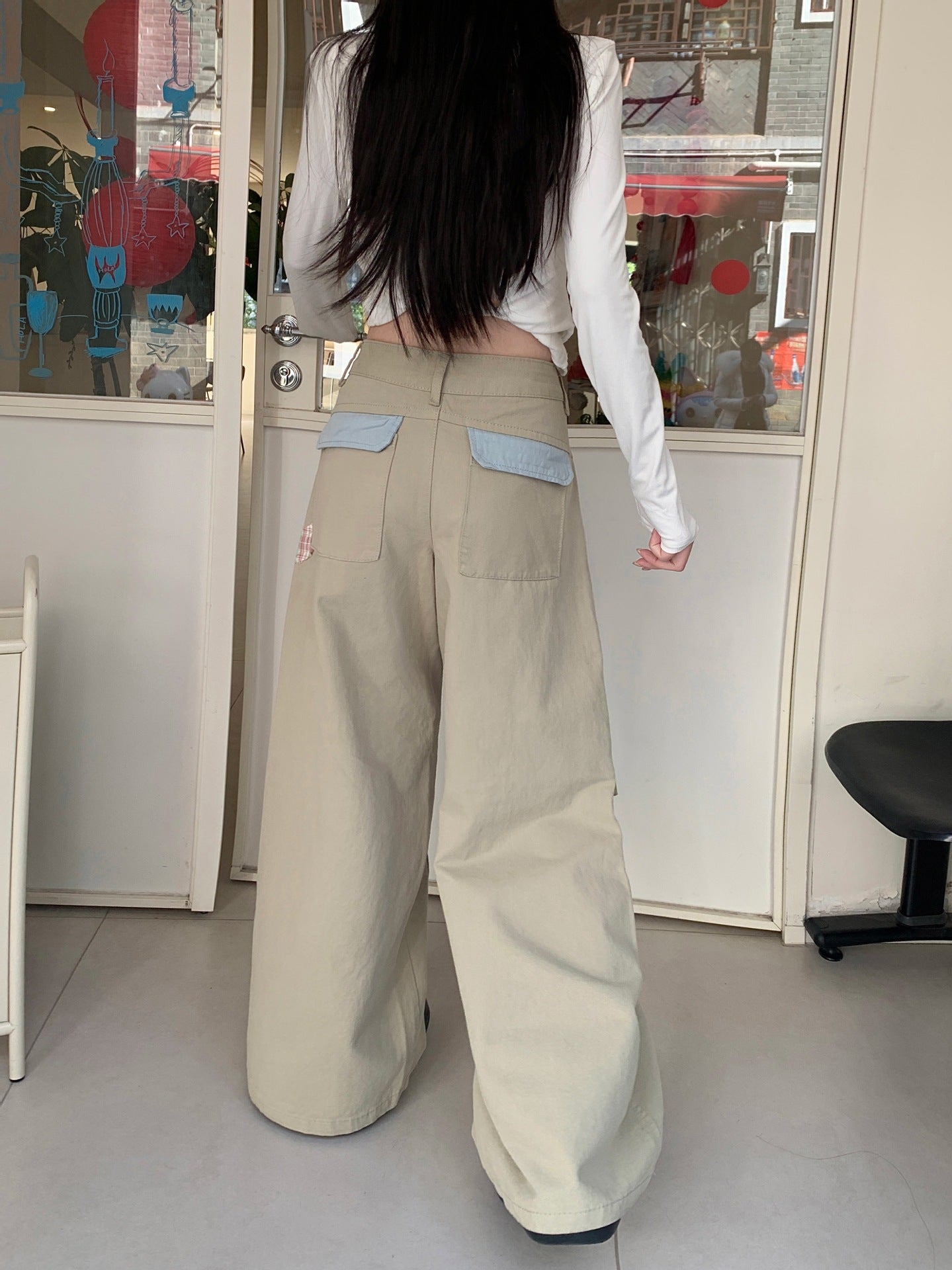 Wide Leg Draping  Pants