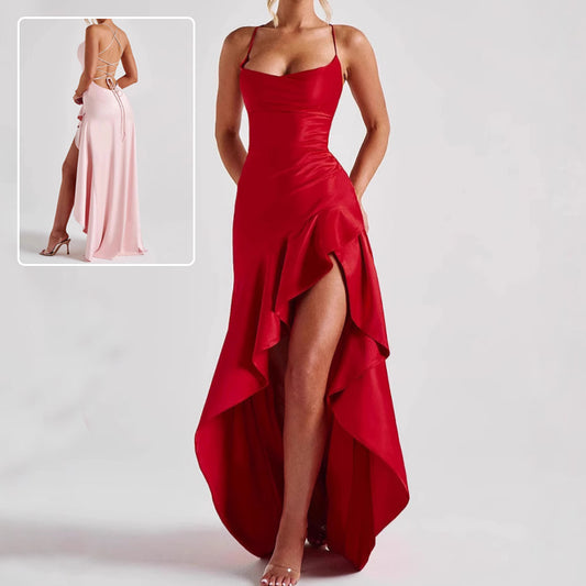 Split Suspender Maxi Dress