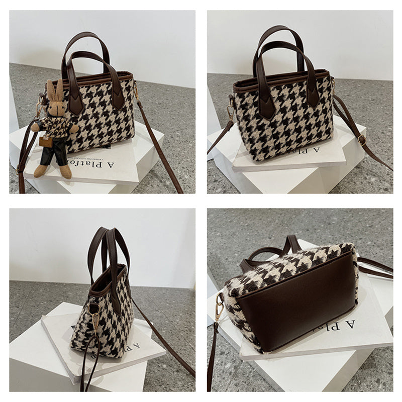 Houndstooth Checkerboard Handbag