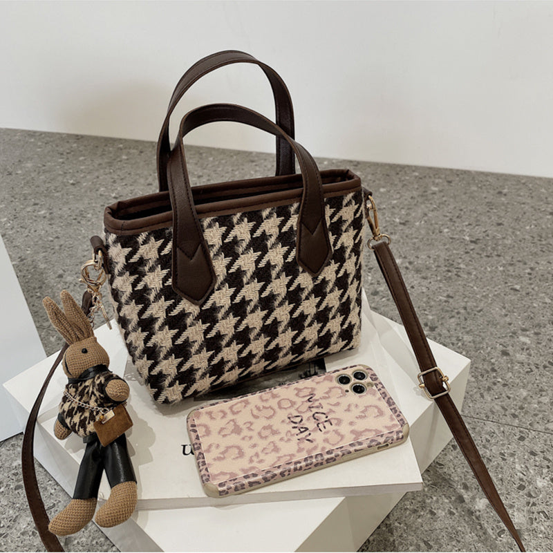 Houndstooth Checkerboard Handbag