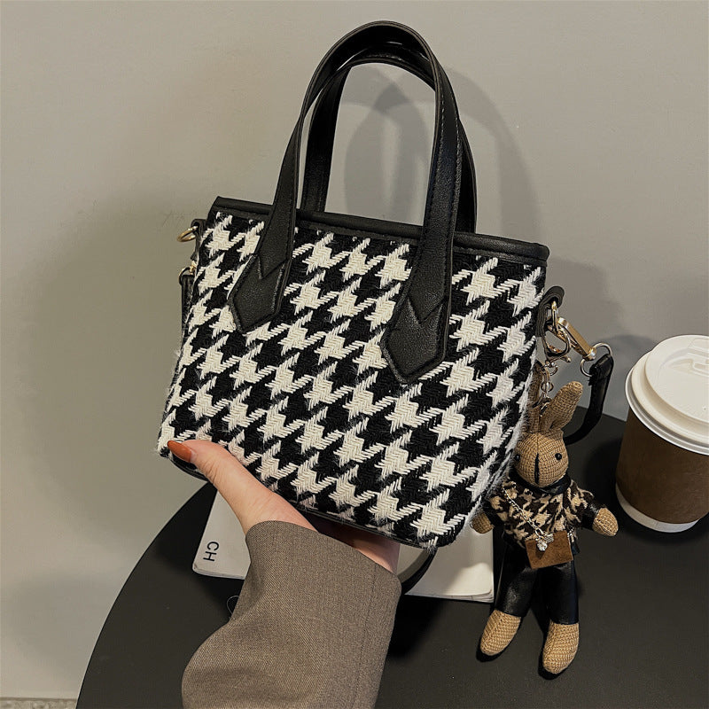 Houndstooth Checkerboard Handbag