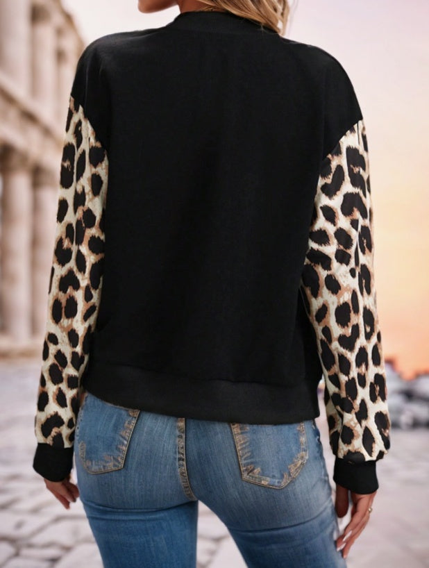 Floral Print Zip Up Jacket