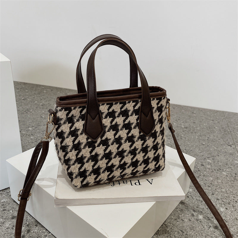 Houndstooth Checkerboard Handbag