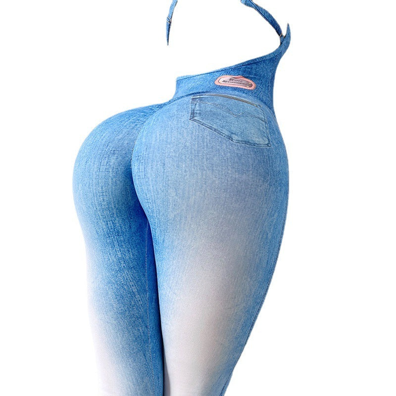 Denim Cutout One-Piece