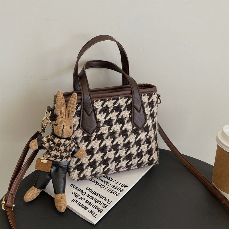 Houndstooth Checkerboard Handbag