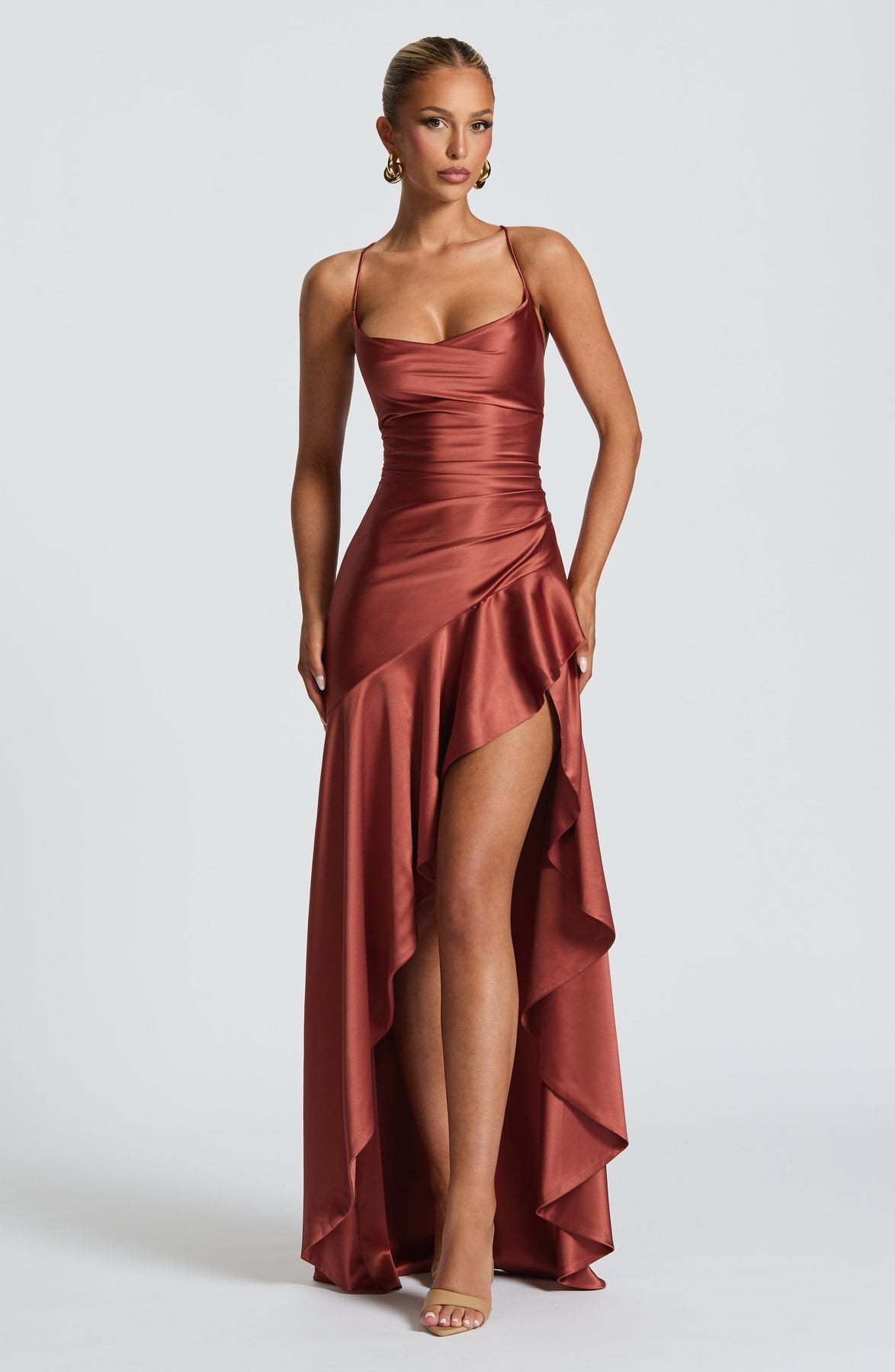 Split Suspender Maxi Dress