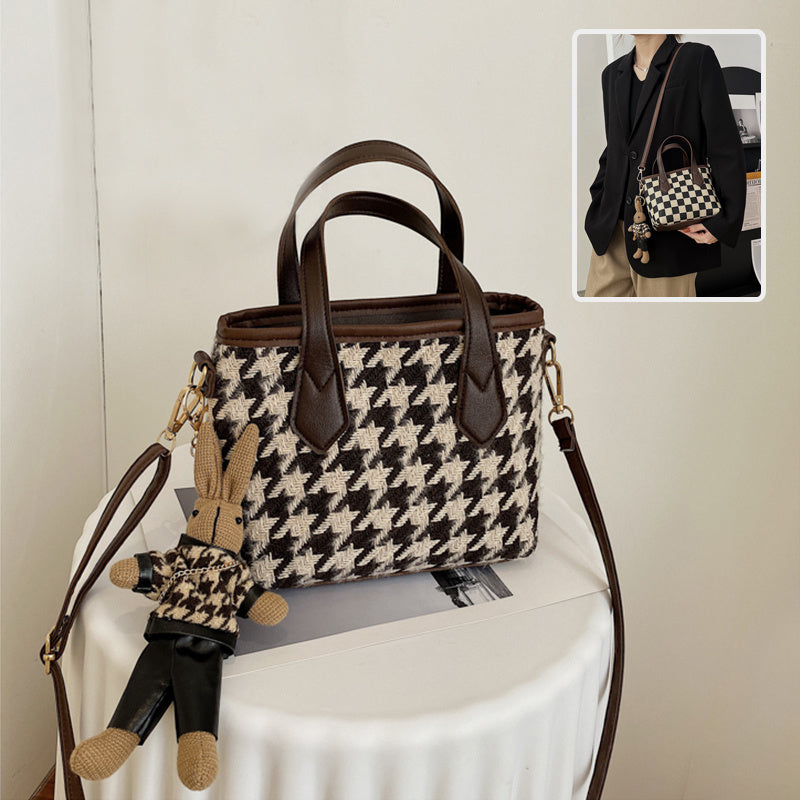 Houndstooth Checkerboard Handbag