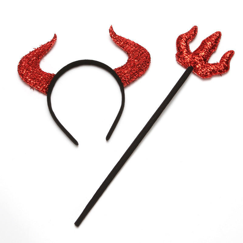 Halloween Headband & Pitchfork