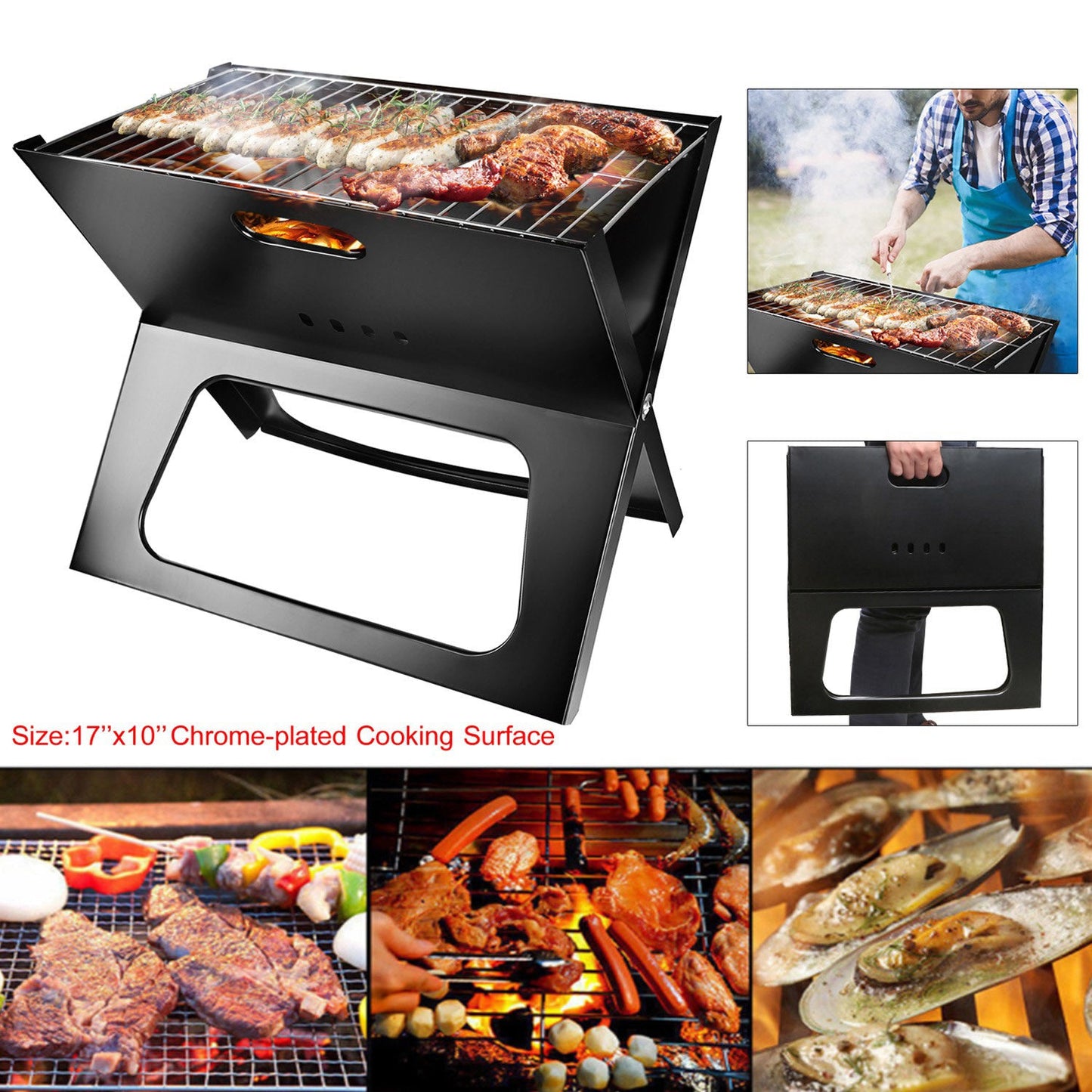 Portable BBQ Barbecue Grill Foldable