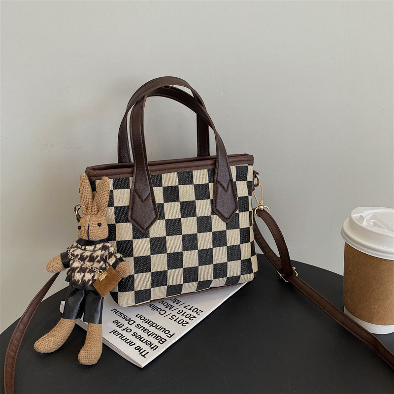 Houndstooth Checkerboard Handbag