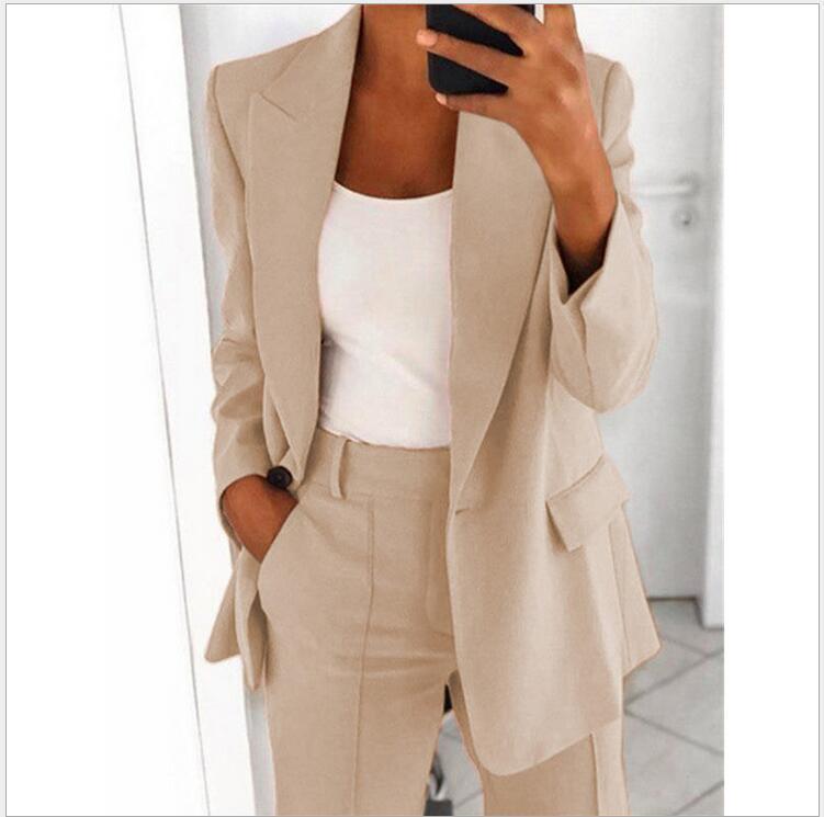 Lapel Blazer Jacket & Slim-fit Pocket Trousers
