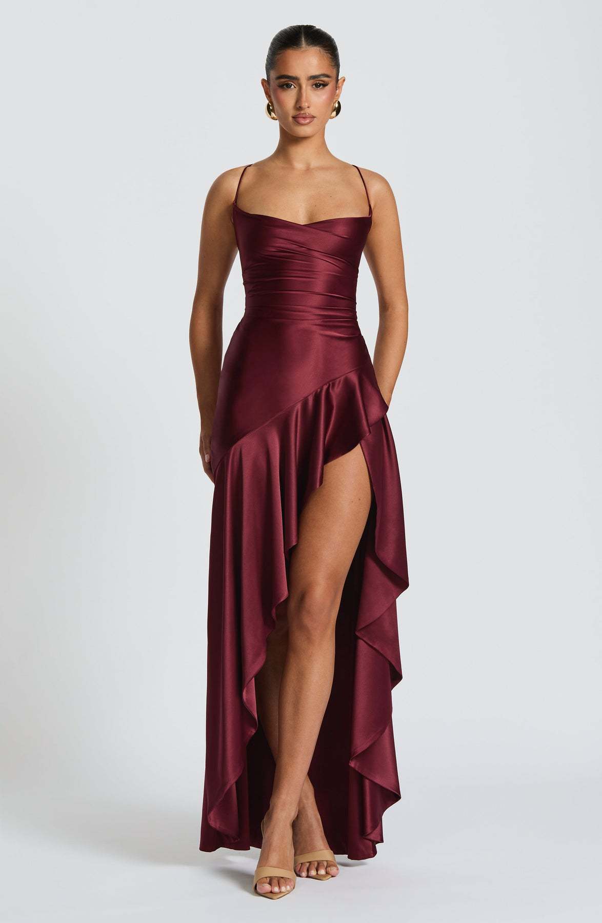Split Suspender Maxi Dress