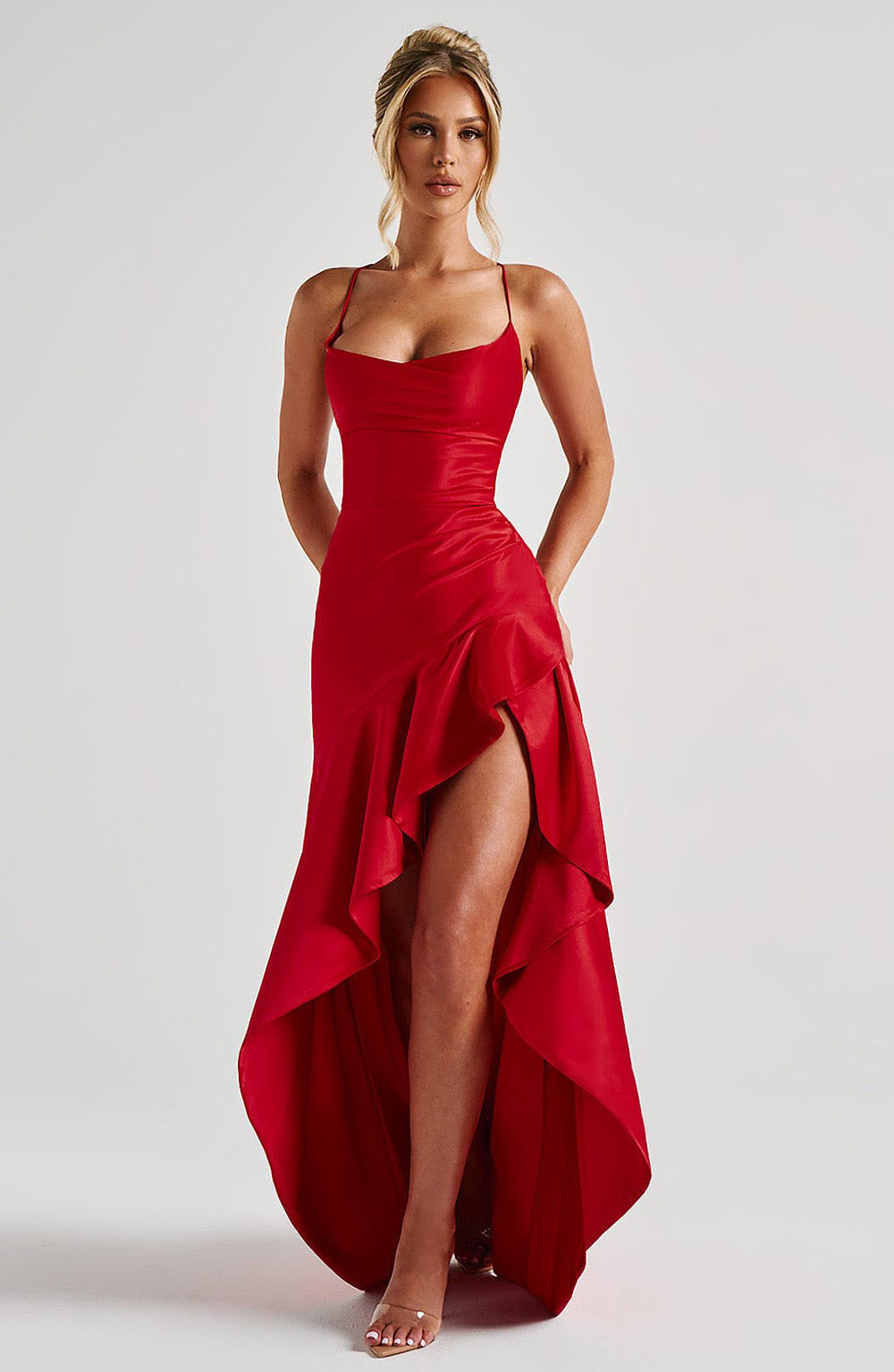 Split Suspender Maxi Dress