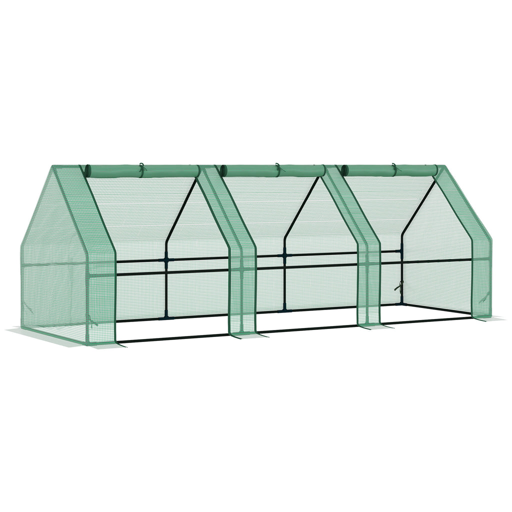 UV Resistant Portable Greenhouse 9'L X 3'W X 3'H Large Zipper