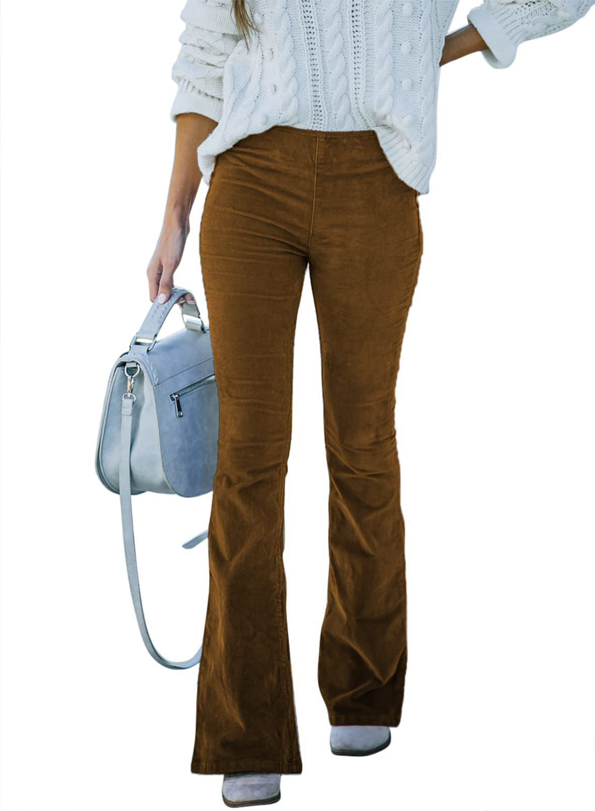 Corduroy High Waist Flared Pants